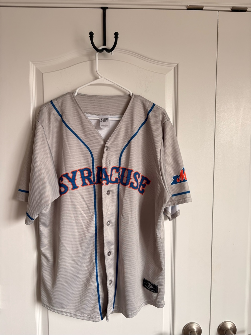 Syracuse Baseball Jersey - Gray with Blue & Orange